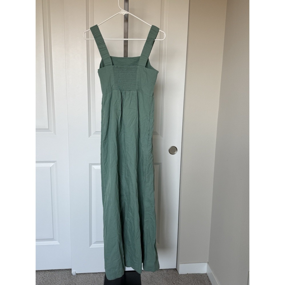 Pact Organic Cotton Linen Blend Maxi Sundress Seafoam Green Size XS - Picture 3 of 4